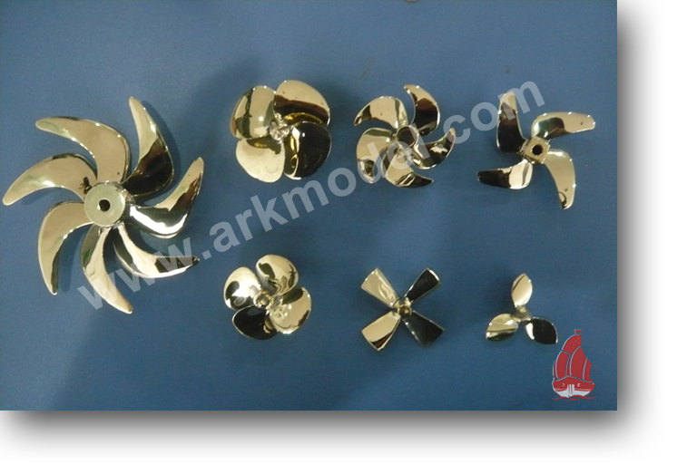 3-7 blades M3-M5 diameter20-80mm Brass Propeller